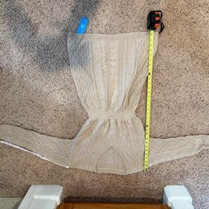 Cupshe Beige Cable Knit Sweater Dress